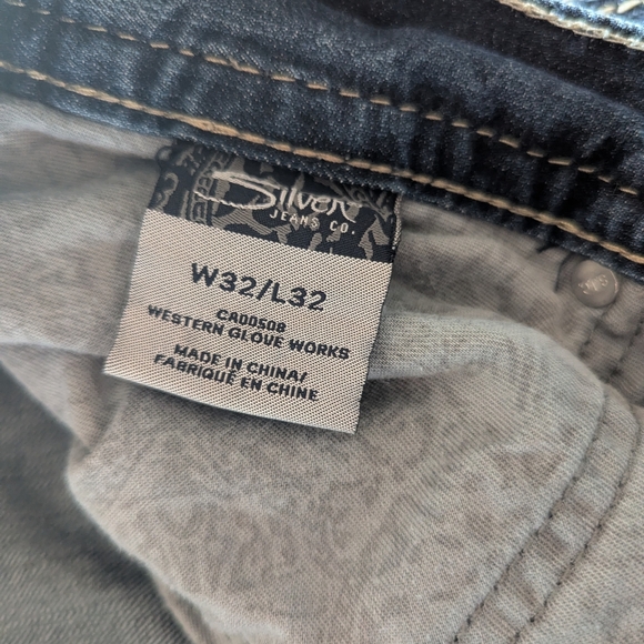 Silver Jeans Men's Bootcut Jeans - Dark Blue - Picture 5 of 7